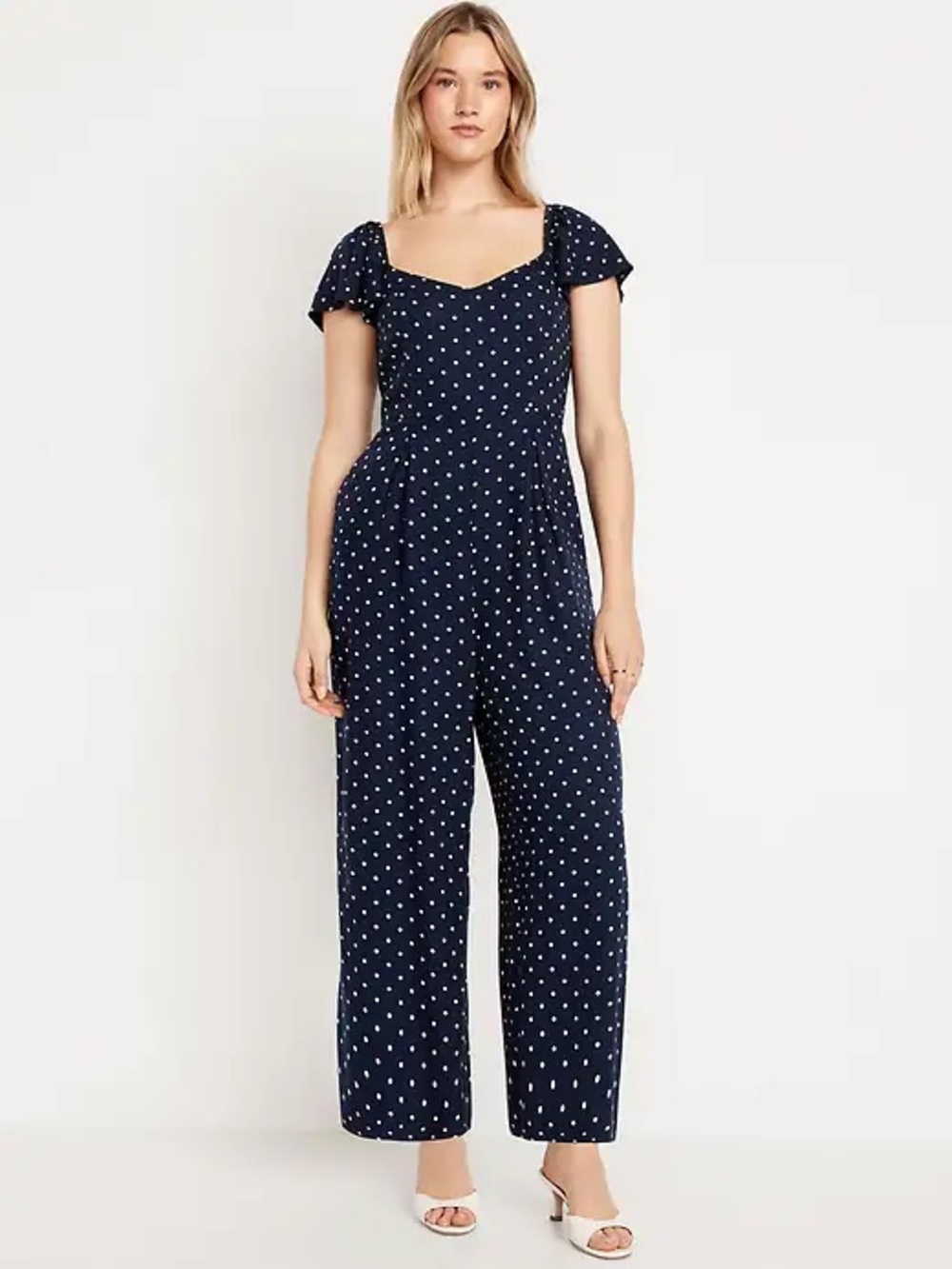 Old Navy fit and flare crepe jumpsuit